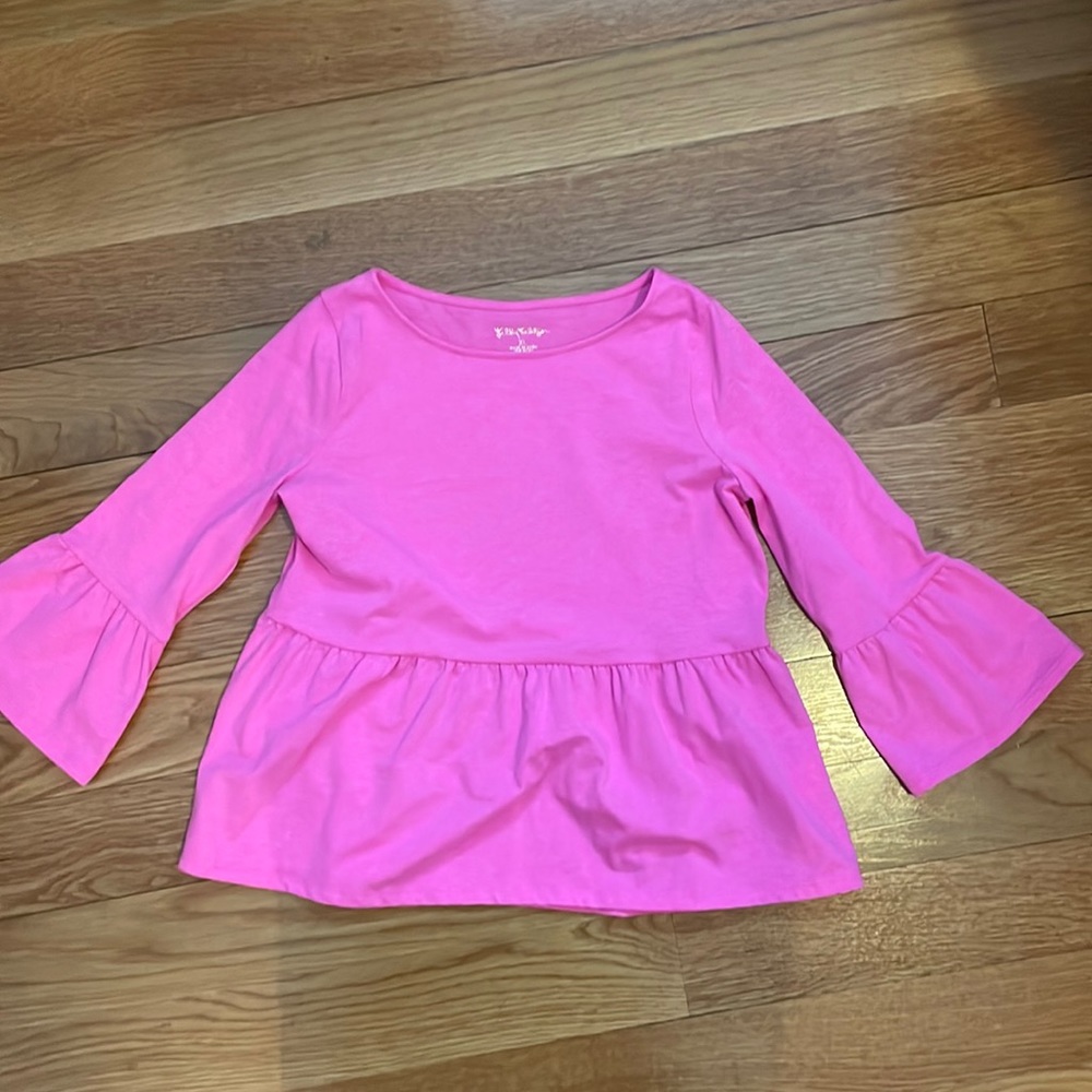 Like New! Lilly Pulitzer Girls Pink 3/4 Sleeve Top